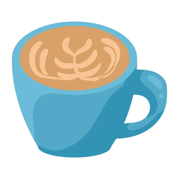 Coffee Blue Cup Drink — Vector de stock