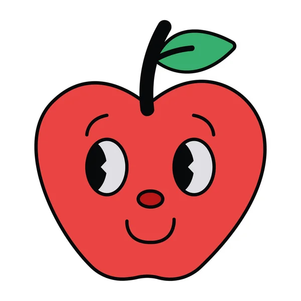 แอปเป ลการ นไอคอนต วละครย อนย — ภาพเวกเตอร์สต็อก