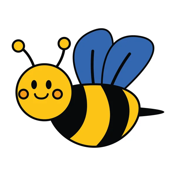 Bee Cartoon Retro Character Icon — Stockvector