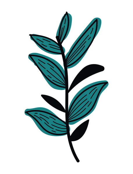 Leafs Plant Branch Foliage Icon — Stockvektor