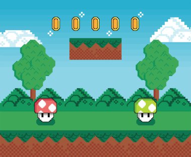 pixel art landscape game scene