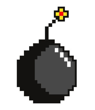 pixel art bomb weapon icon