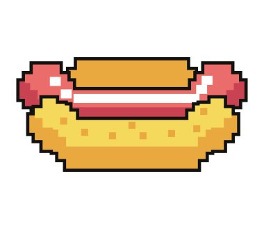 pixel art hot dog icon