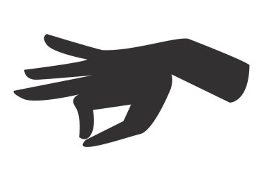 hand human silhouette gesture icon