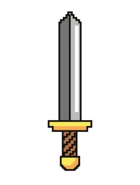 sword pixel art style icon
