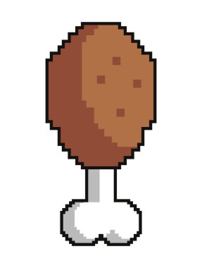 chicken pixel art style icon