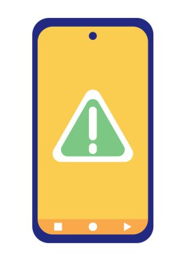 alert symbol in smartphone signal