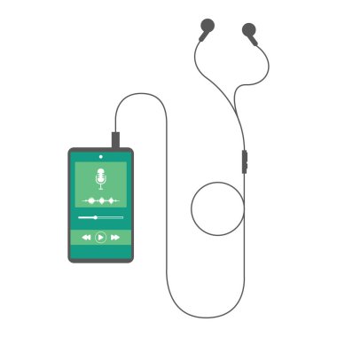 smartphone with headphones device tech