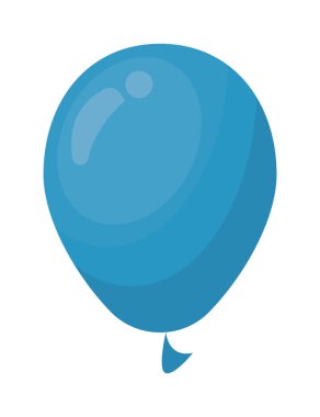 mavi balon helyum dekoratif simgesi