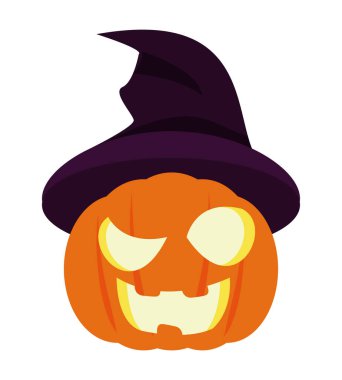 halloween pumpkin with hat icon