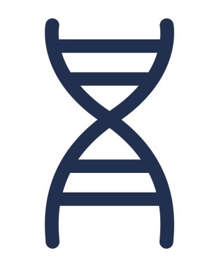 DNA molekülü siluet biçimi simgesi