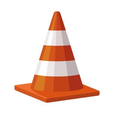 cone traffic signal isolated icon