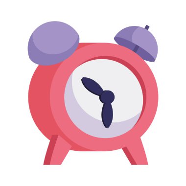 red alarm clock watch icon