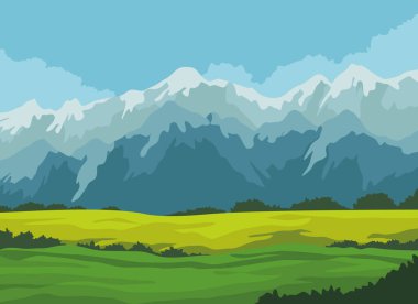 wanderlust landscape with mountain scene