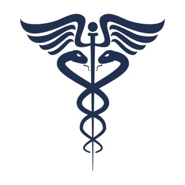caduceus symbol silhouette style icon
