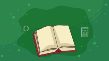 text book supply educative animation ,4k video animated