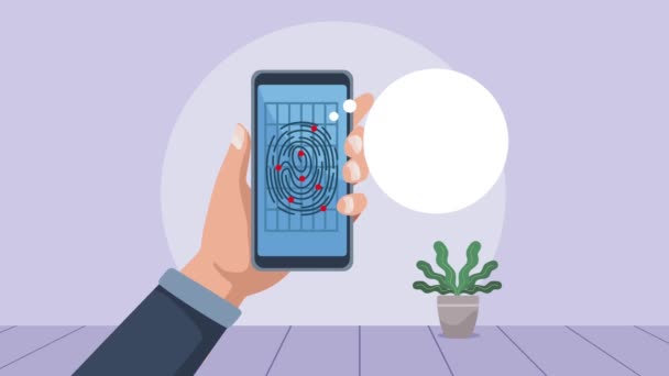 Smartphone Cyber Security Tech Animation Video Animated — 비디오