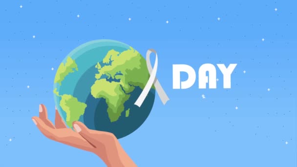 International Peace Day Lettering Animation Video Animated — Stockvideo