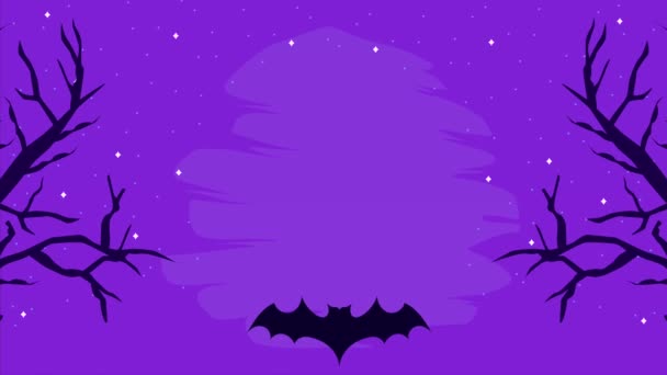 Happy Halloween Animation Bats Video Animated — Stock videók