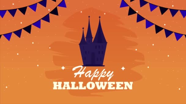 Happy Halloween Celebration Lettering Animation Video Animated — 비디오