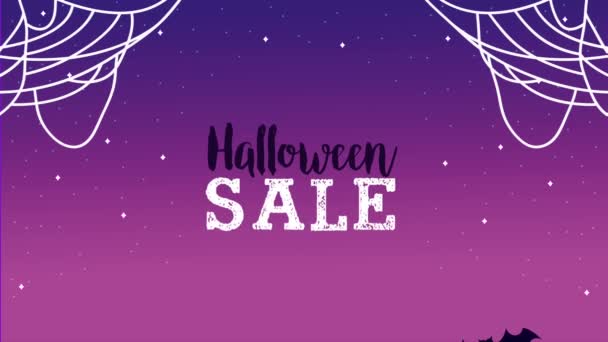 Happy Halloween Sale Lettering Animation Video Animated — Stockvideo