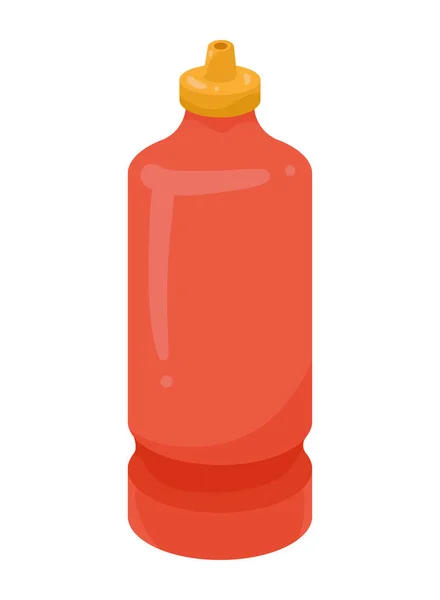 Plast Sport Flaska Ikon Isolerad — Stock vektor