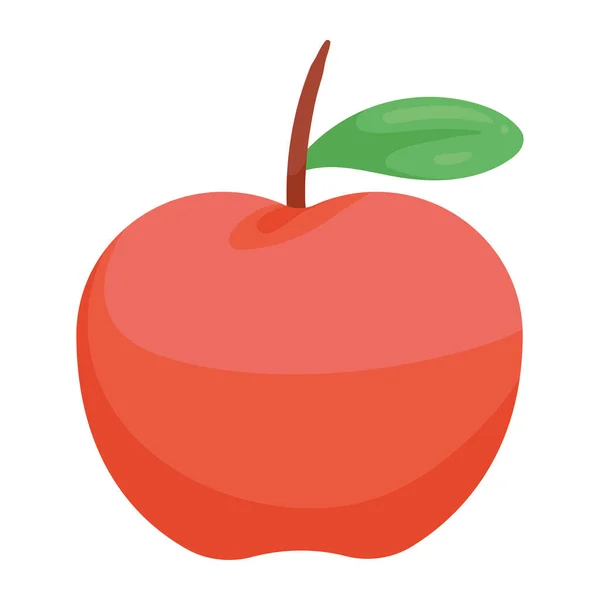 Manzana Fruta Icono Aislado Vector — Archivo Imágenes Vectoriales