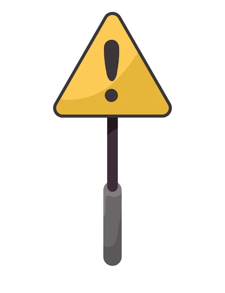Caution Sign Emergency Isolated Icon — Stock Vector