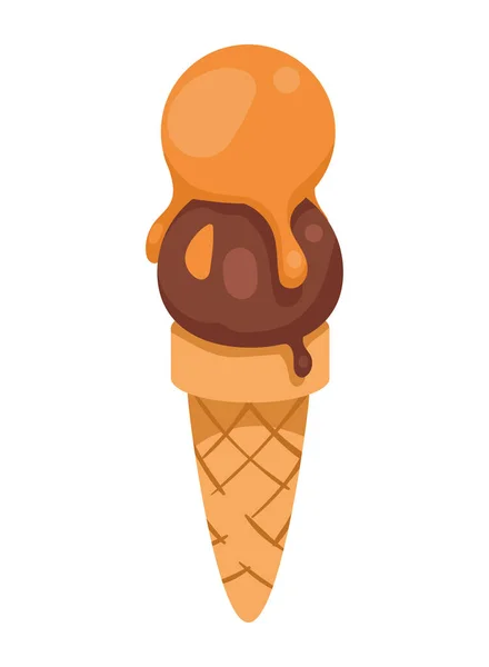 아이스크림 디저트의 아이콘을 — 스톡 벡터