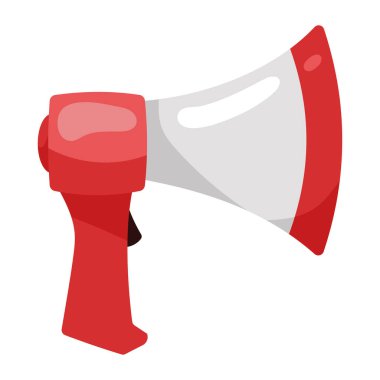 megafon simgesi izole edilmiş beyaz arkaplan