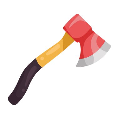axe tool icon flat isolated