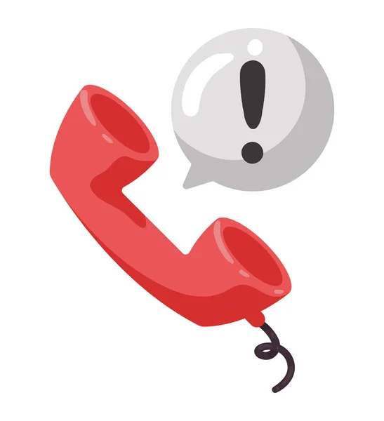 Calling Emergency Isolated Icon — Stock Vector