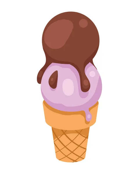 Leckeres Eis Dessert Symbol — Stockvektor