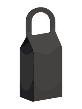 mockup siyah paket izole simgesi