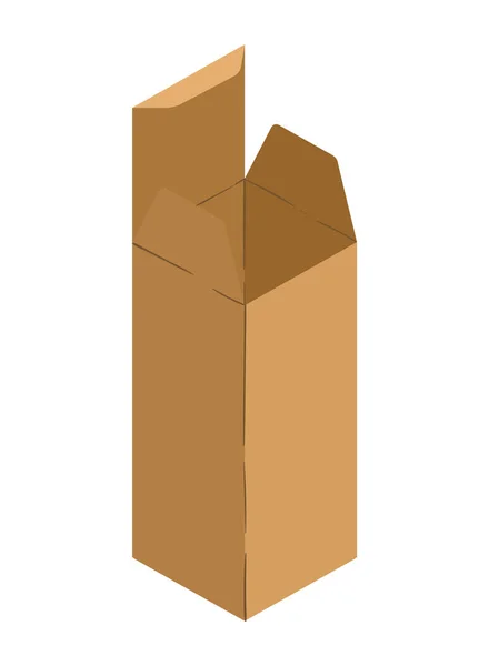 Еко Порожня Коробка Макет Ізольована Піктограма — стоковий вектор