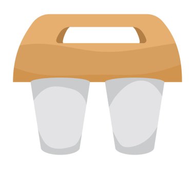 mobese kullan-at bardaklar izole edilmiş simge