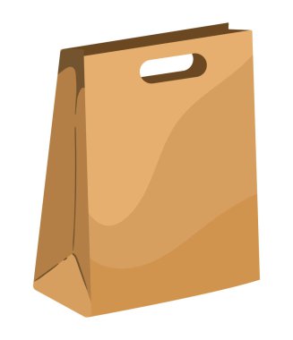 Eko kağıt torba modeli izole edilmiş simge