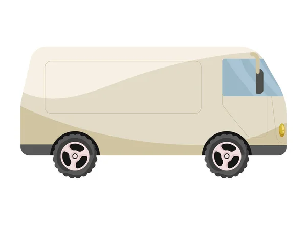 Coche Van Transporte Maqueta Icono Aislado — Vector de stock