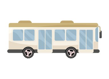 bus transport mockup isolated icon