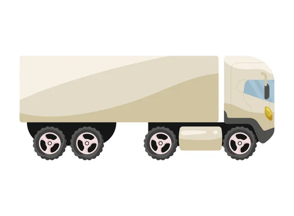 Camion Cargo Maquette Icône Isolée — Image vectorielle