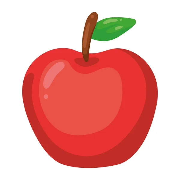 Apfel Obst Reformkost Ikone — Stockvektor