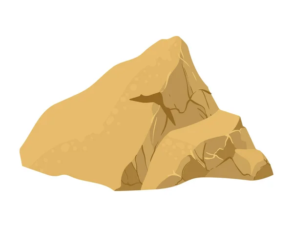 Rock Plat Icône Fond Blanc — Image vectorielle