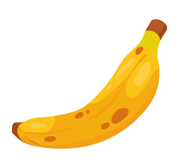 Banán Ovoce Zdraví Potravin Ikona — Stockový vektor