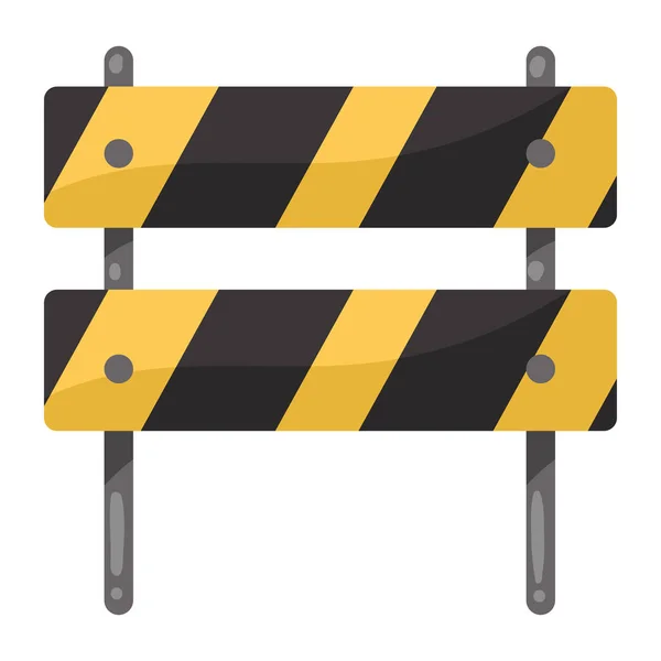 Traffic Barrier Emergency Tool Isolated Icon — Stock Vector