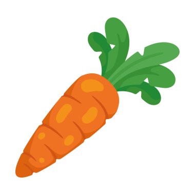 Havuç sebze simgesi izole edilmiş vektör
