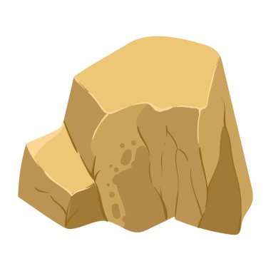 kaya taşı simgesi izole vektörü