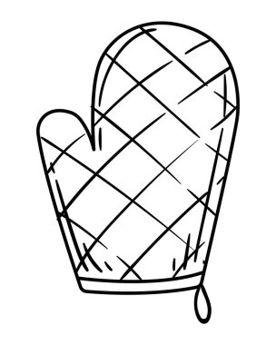 soba eldiveni mutfağı izole edilmiş düz simge