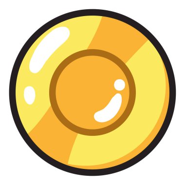 Bozuk para çizgi filmi izole edilmiş düz simge