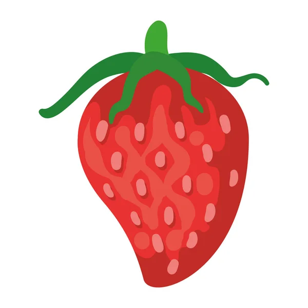 Erdbeerfrucht Reformhaus Ikone — Stockvektor
