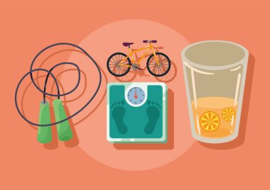 sağlıklı yaşam tarzı, simge koleksiyonu biçimi